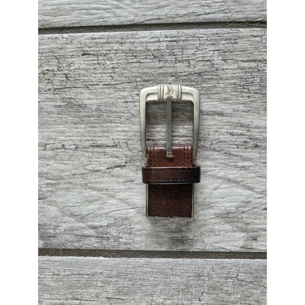 Burberrys‎ of London Vintage Leather Belt Buckle Replacement Brown Silver Logo
